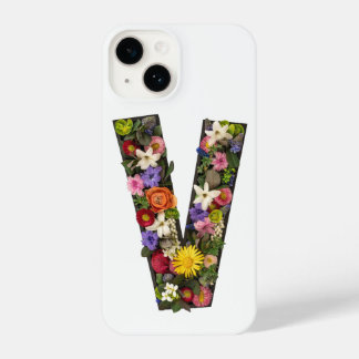 Letter V with Floral Wreath iPhone Case