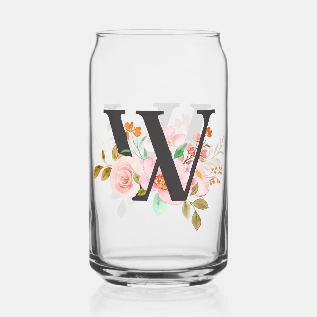 Letter W Can Glass (Front)