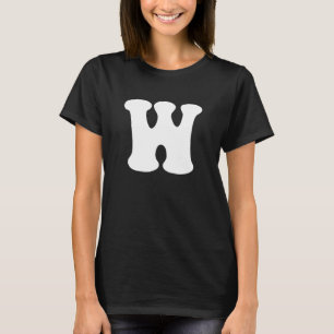 Letter W Capital Alphabet Team Groups Costume Matc T-Shirt