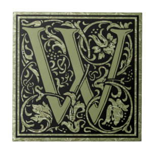Letter W First Letter Monogram Tile
