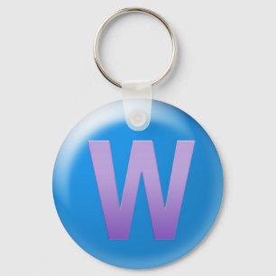 Letter W Key Ring