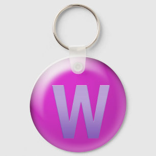 Letter W Key Ring