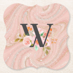 Letter W Paper Coaster