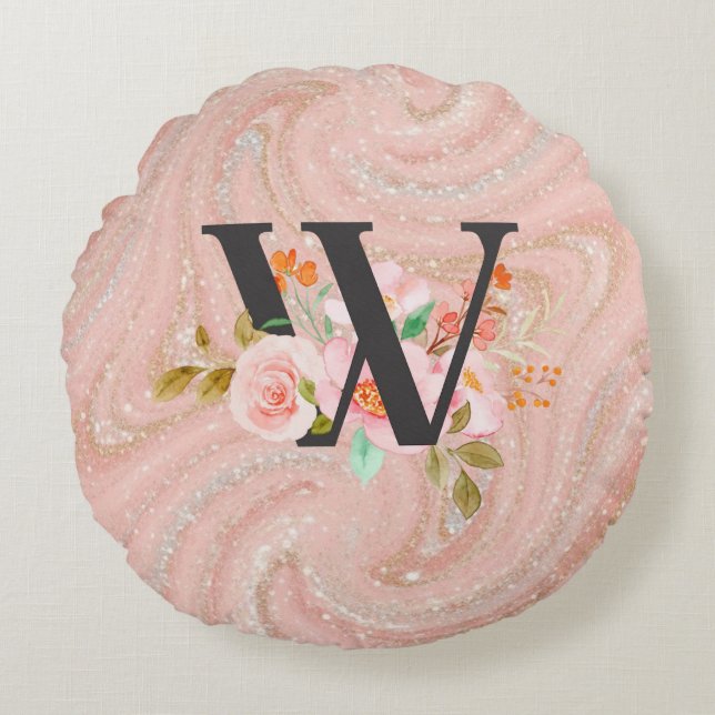 Letter W Round Cushion (Front)