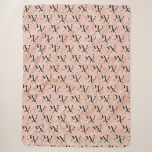 Letter W Sherpa Blanket