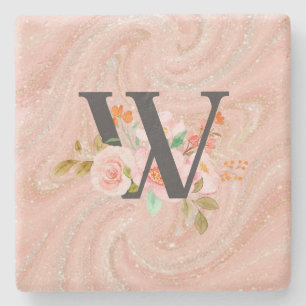 Letter W Stone Coaster