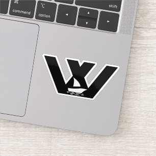 Letter W  with boat Monogram