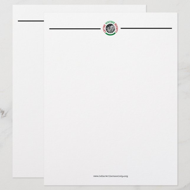 Letter Writers Society Letterhead (Front/Back)