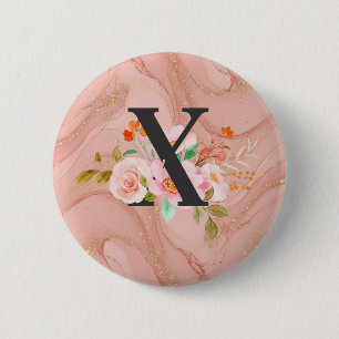 Letter X 6 Cm Round Badge