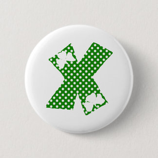 Letter X 6 Cm Round Badge