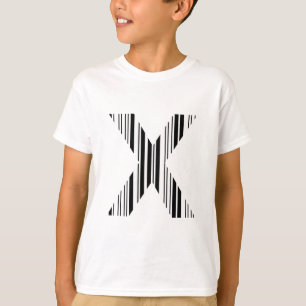 LETTER X BAR CODE First Initial Barcode Pattern T-Shirt