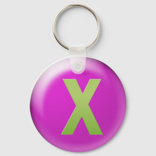 Letter X Key Ring