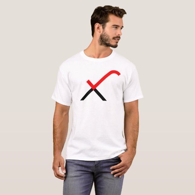 Letter X Monogram Check mark T-Shirt (Front Full)