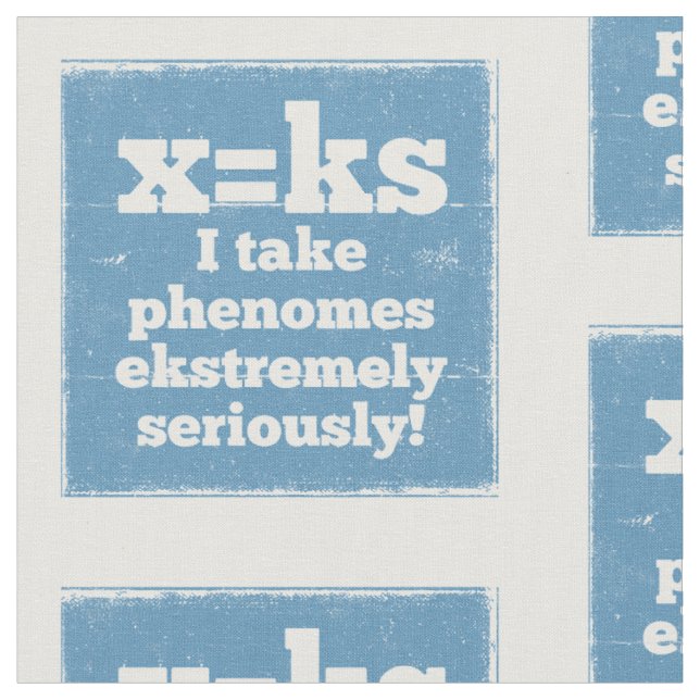 letter x phenome ks sound phonics fabric (Close Up)