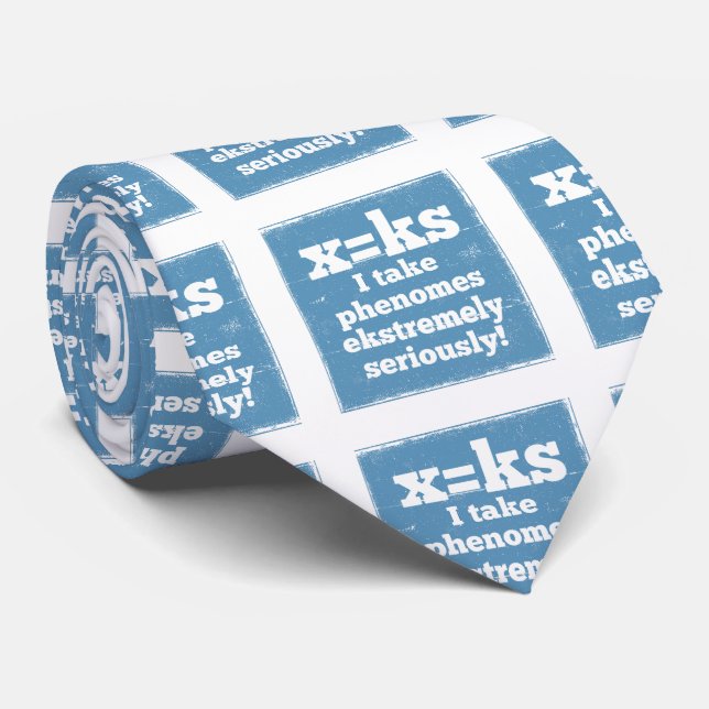 letter x phenome ks sound phonics tie (Rolled)