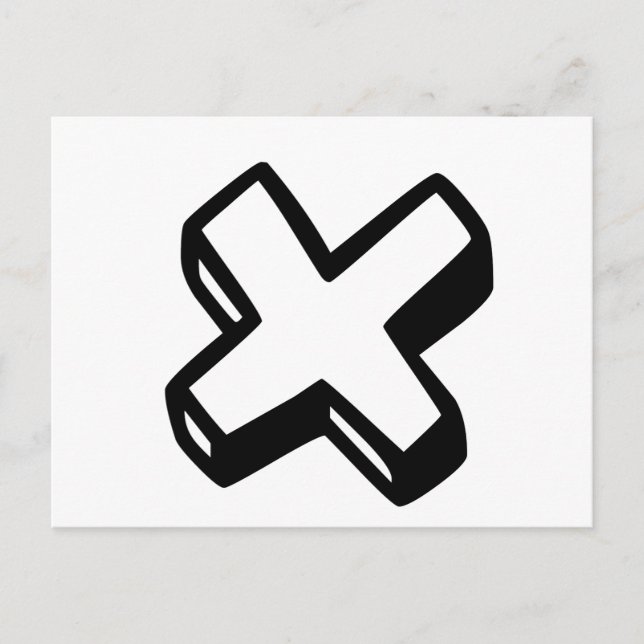 Letter X Postcard (Front)