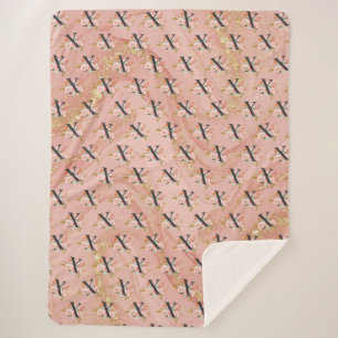 Letter X Sherpa Blanket