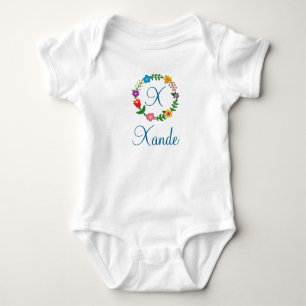 Letter X, Xande + Flowers Customisable Bodysuit
