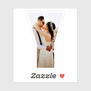 Letter Y Alphabet & Photo Custom-Cut Vinyl Sticker