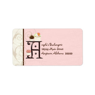 Letter Y  Cupcake Business Address Mailing Labels