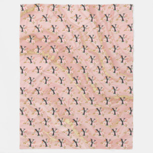 Letter Y Fleece Blanket