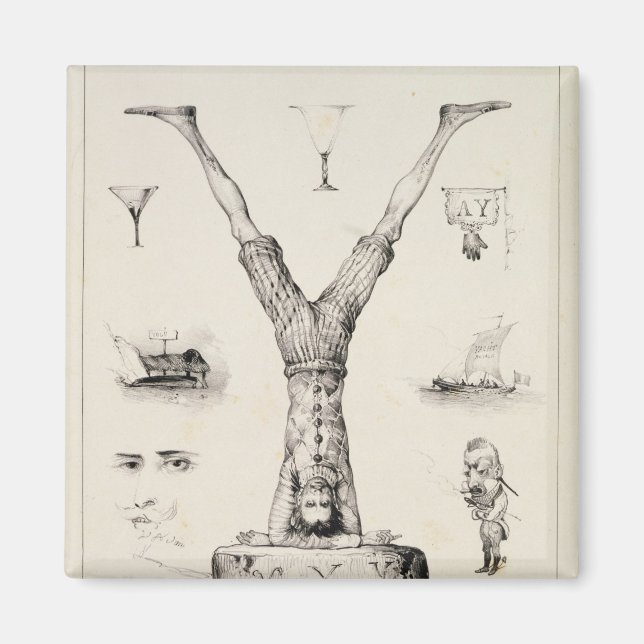 Letter Y from an alphabet primer Magnet (Front)