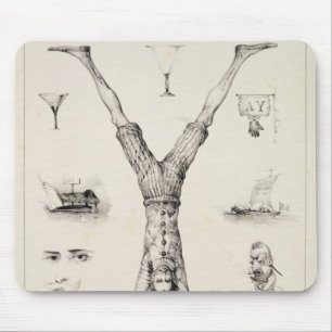 Letter Y from an alphabet primer Mouse Mat