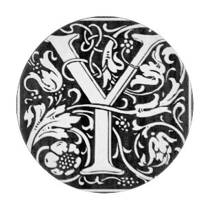 Letter Y Mediaeval Monogram Art Nouveau Cutting Board