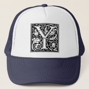 Letter Y Mediaeval Monogram Art Nouveau Trucker Hat
