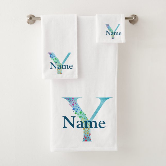 Letter Y Monogram Initial Bath Gift Set (Insitu)