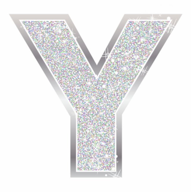 Letter Y Photo Sculpture Decoration (Front)
