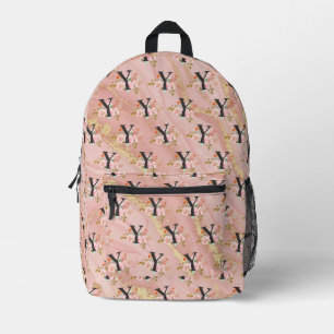 Letter Y Printed Backpack