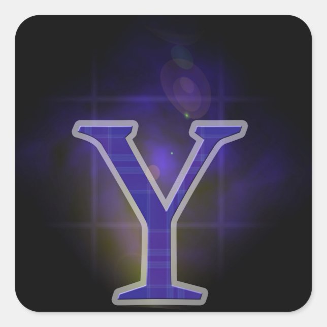 Letter Y Square Sticker (Front)