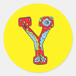 Letter Y sticker