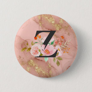 Letter Z 6 Cm Round Badge