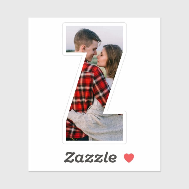 Letter Z Alphabet & Photo Custom-Cut Vinyl Sticker (Creator Uploaded)