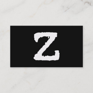 Letter Z Business Card