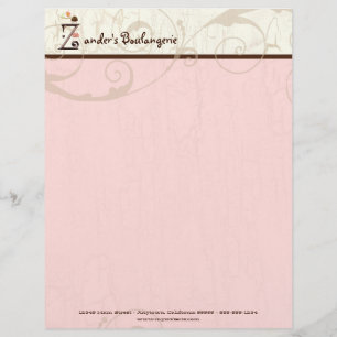 Letter Z  Cupcake Business Letterhead