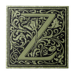 Letter Z  First Letter Monogram Tile