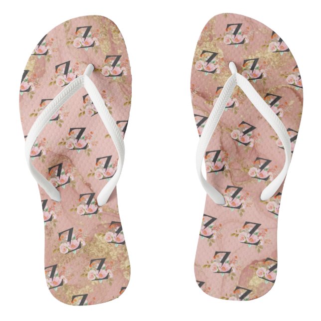 Letter Z Flip Flops (Footbed)