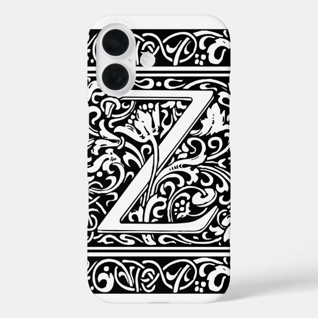 Letter Z Mediaeval Monogram Art Nouveau Case-Mate iPhone Case (Back)