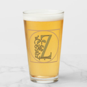 LETTER Z MONOGRAM Beautiful Wedding New Home Gift Glass