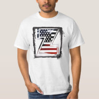 Letter Z Monogram Initial Patriotic USA Flag
