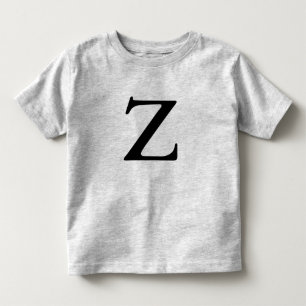 Letter Z monogrammed black inital t shirt