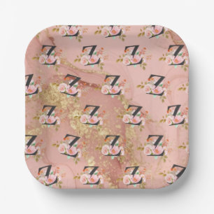 Letter Z Paper Plate