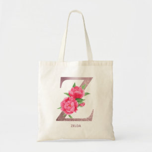 Letter Z Personalised name monogram bridesmaid    Tote Bag