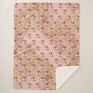 Letter Z Sherpa Blanket