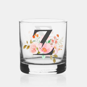 Letter Z Whiskey Glass
