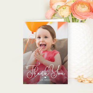 Lettered Charm Editable Colour Thank You Card