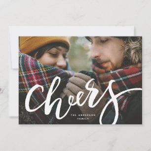 Lettered Cheers Holiday Photo Card